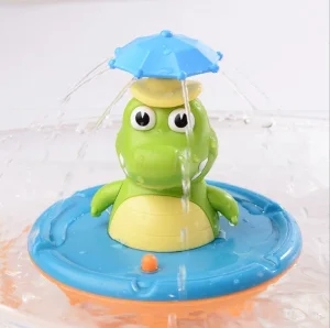 Summer Kids Shower Toy Crocodile Shower Spray Toy Floating Water Electric Rotate Bath Toys Fountain Bathtub Toys