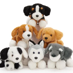 Factory Wholesale All Kinds of Cute Dog Plush Toy Sets for Claw Machine Stuffed Animal Emotional Soothing Bedroom Decoration