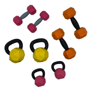 2025 New Eco-Friendly Indestructible Dog Toy Dumbbell Interactive Chew Rubber Fitness Toy for Dogs Daily Use