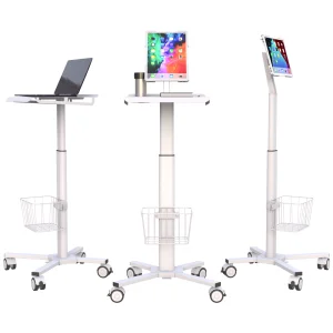Medical Mobile Gas Spring Workstation Cart Height Adjustment