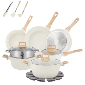 17PCS Granite Cookware Set with Good Qualit Pots and Pans Set