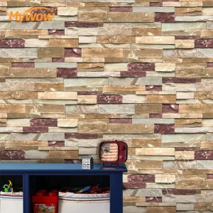 2023 New Brick Pattern PVC Wallpaper for Home Decoration