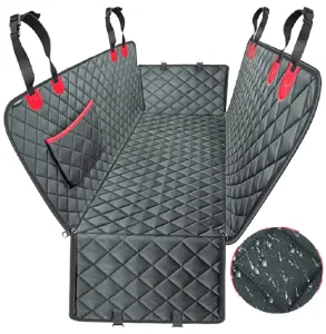 Waterproof Durable Pet Car Seat Cover with Storage Pockets Secure Straps for Pet Car Seat Protection