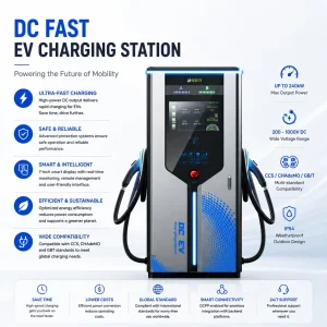 طاقة جديدة 60kw/80kw/120kw/150kw/180kw/240kw/360kw سيارة كهربائية حافلة شاحنة شحن سريع CCS1 CCS2 محطة شحن تيار مباشر Gbt Chademo EV Charger