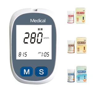 Equipo de prueba de glucosa en sangre digital portátil e inteligente para diabetes, medidor de glucosa para el hogar o hospitales
