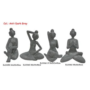 Best Fiber Clay MGO Lightweight Yoga Lady Statues Figurines Manufacturer