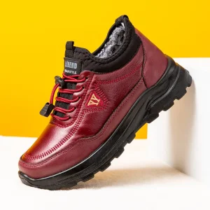 Zapatillas de nieve antideslizantes de felpa cálida unisex para hombres y mujeres, calzado casual de invierno