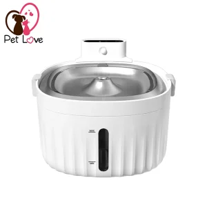 Fx902s Automatic Cat Dog Water Bowl 1.9L Smart Sensor Continuous Flow Stainless Steel