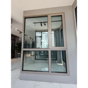 Residential Double Glazed Aluminium Sliding Windows Sound Insulated with Security Grill for Balcony Sealing