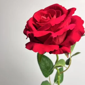 Single Big Lint Rose for Wedding Decoration From Factory Flannelette Artificial Flower