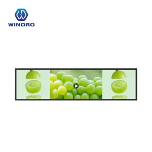 28.6-Inch Hot Sale Ultra Wide Commercial Digital Signage Shelf Edge Screen Monitor 1920*540 LCD Stretched Bar Display for Office Building