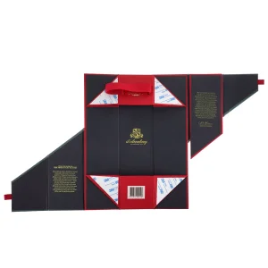 Folding Paper Custom Made Luxury Cardboard Classical Leather Packaging Wine Gift Box Small Leather Suitcase Box
