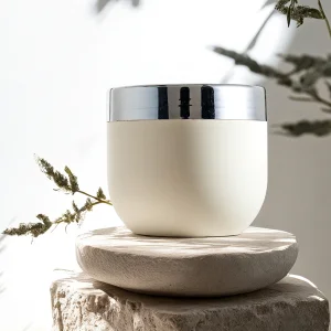 Eco-Conscious Cream Vessel