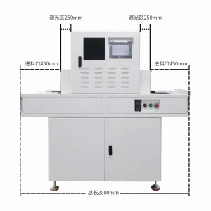 UV LED Curing Tunnel Conveyor System Installed with UV Lamp Customized Sizes