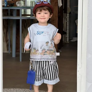 Ropa de verano para niños con conjunto de ropa