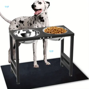 3000ml Extra Large Automatic Waterproof Portable Elevated Dog Bowls Cross 5 Height Adjustable Slow Feeder Raised Dog