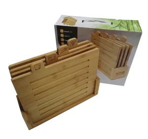 Bamboo Wood Cutting Board with Four Pieces Cutting Board Set