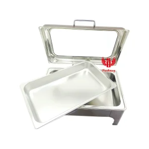 Good Price High Legs Rectangular Wooden Pattern Color Steel Buffet Catering Equipment