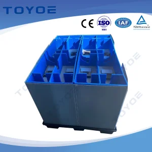 China Goods Heavy Duty Stackable Collapsible Foldable Plastic Crate Storage Bin with Lid for Solar Panel