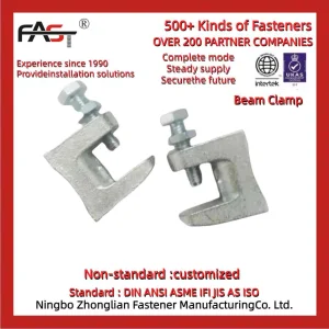 Strut Beam Clamps and Pipe Clamps for Strut Channel Metal Framing System