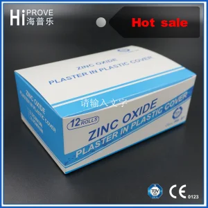 Skin Color Zinc Oxide Adhesive Plaster with Plastic Cover