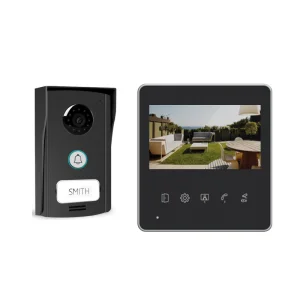 9 mm Thickness Villa Video Access Control Indoor Monitor 2 Wires Connect Outdoor Camera with Wide Angle Video Intercom System