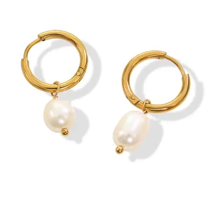 Fashion Freshwater Pearl Jewelry Hoop Set