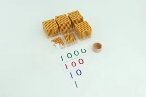 Montessori Golden Beads Materials Decimal System Bank Game Montessori Math Toys Mathematics Teaching Aids Materials Baby Prescho