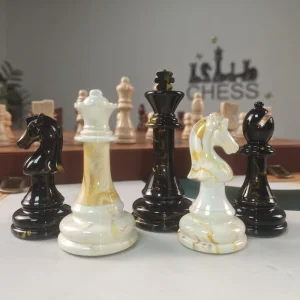Board Game Suit 3.5 Inch Luxury Marbled Chess Pieces