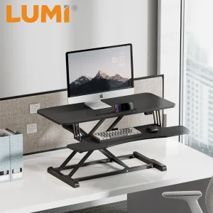 Electric Height Adjustable Sit Stand Workstation Economy Tabletop Ergonomic Adjustable Standing Desk Converter