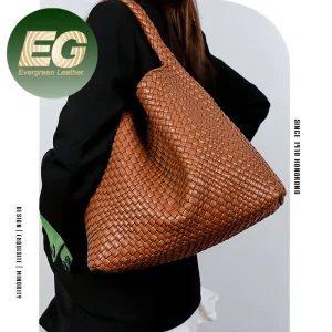 Sh2383 Bolsa hobo de lujo inspirada en intrecciato para mujeres, bolso de hombro de cuero PU para damas, bolsa tejida de diseñador personalizada