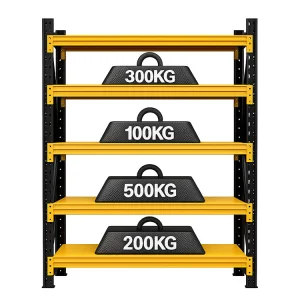 Corrosion Protected Longspan Rivet Steel Shelving Rack 2m Height for Garage and Warehouse Storage Heavy Duty Metal Shelves