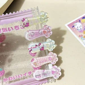 Transparent Plaid Cat Paw Hair Accessory