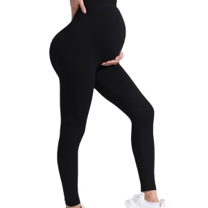 Maternity Leggings Seamless Striped