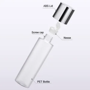 Cosmetic Packaging Screw Cap Frosted Color Glass 100 Ml Lotion Toner Bottle with Silver Cap