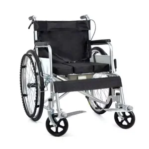 Hospital Medical Steel Manual Folding Lightweight Commode Wheelchair