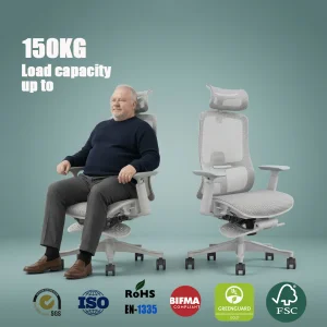 Modern Ergonomic Lift Mesh Office Chair Home Office Use Adjustable Headrest Swivel Feature Boss Executive Chair Metal Material