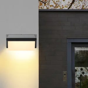 LED Solar Powered Light White Control Garden Path Way Wall Lamp Waterproof