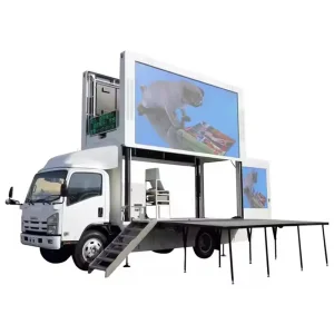 2025W Hw-Ql3815W Outdoor Advertising LED Mobile Truck in 3 Sides LED Display