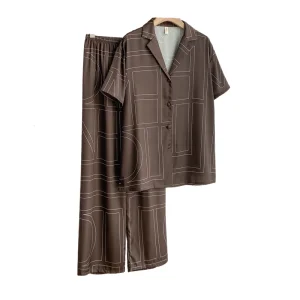 Summer New Ice Silk Pajamas