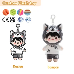 Personalized Plush Toy with Bag Keychain