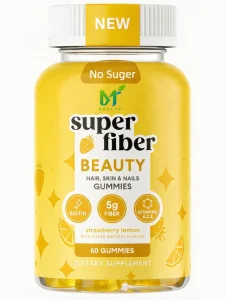 OEM Super Fiber Gummies No Sugar Strawberry &amp; Lemon Flavor Adult Biotin Supplement