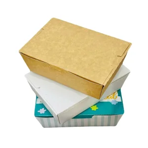 Caixa de papel kraft descartável