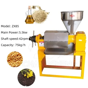 Zx85 Screw Press Canola Copra Groundnut Oil Mill Oil Extraction Machine