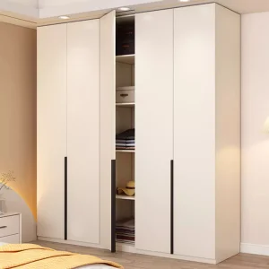 New Design Bedroom Furniture Wardrobe Cabinet Wooden Lacquer Modern White Simple Home Furniture Wardrobe