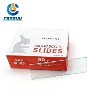 Cordial Lab 7105 Glass Microscope Slide with Frosted One End One Side for Laboratory Test
