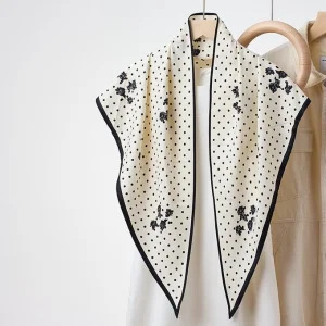 Luxurious Silk-Feel Triangle Bandana Shawl for Trendy Comfort