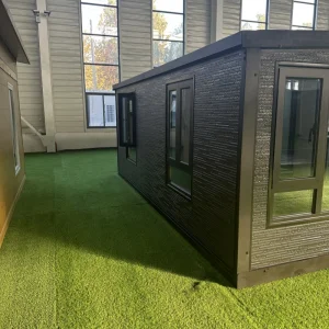 Steel Modular Building with Large Windows for Office and Restroom