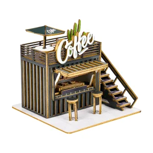 Wincent Factory UV Print Wood Mini Coffee Shop Models