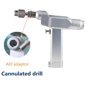 Bone Cannulated Drill with AO Adaptor Orthopedic Canulate Bone Drill Electric Bone Drill Bits
